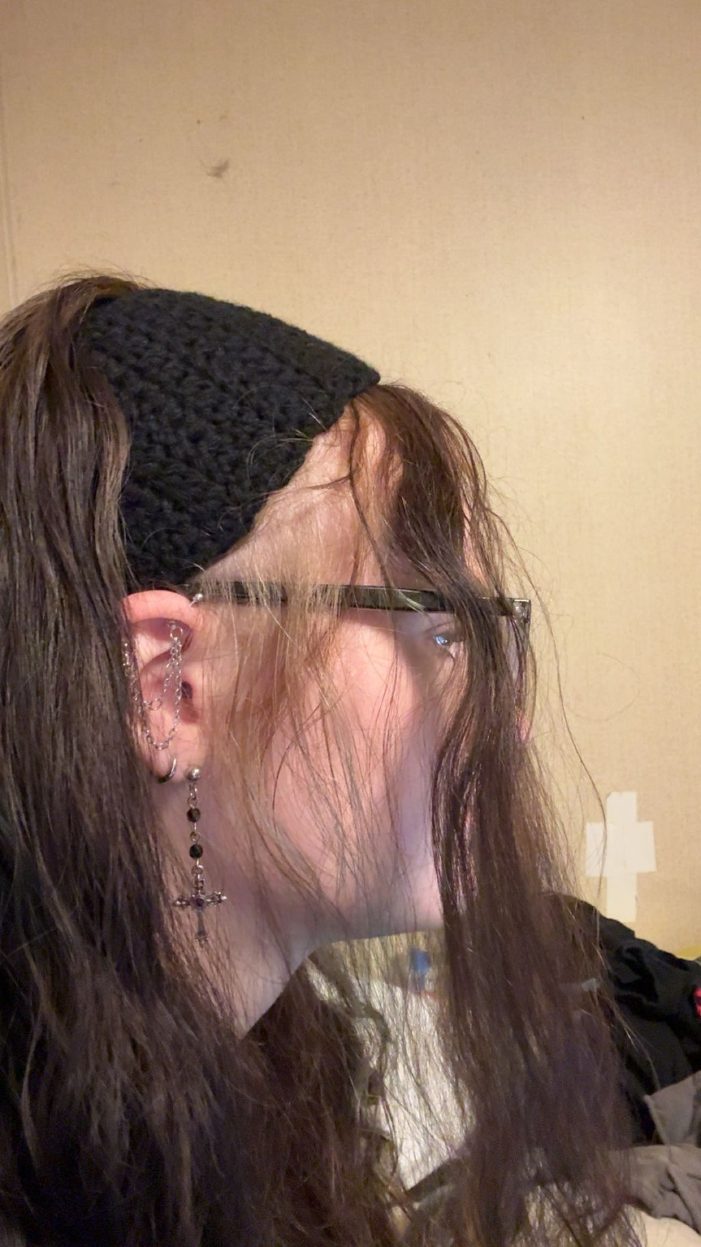 Black Crochet Headband