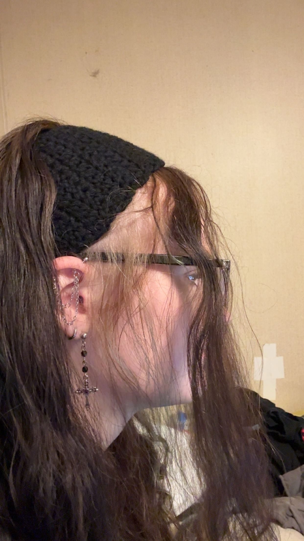 Black Crochet Headband